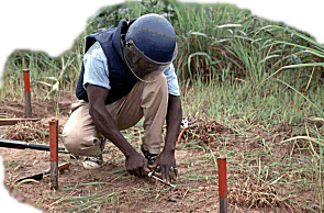 manual working deminer (humanitarian demining)
